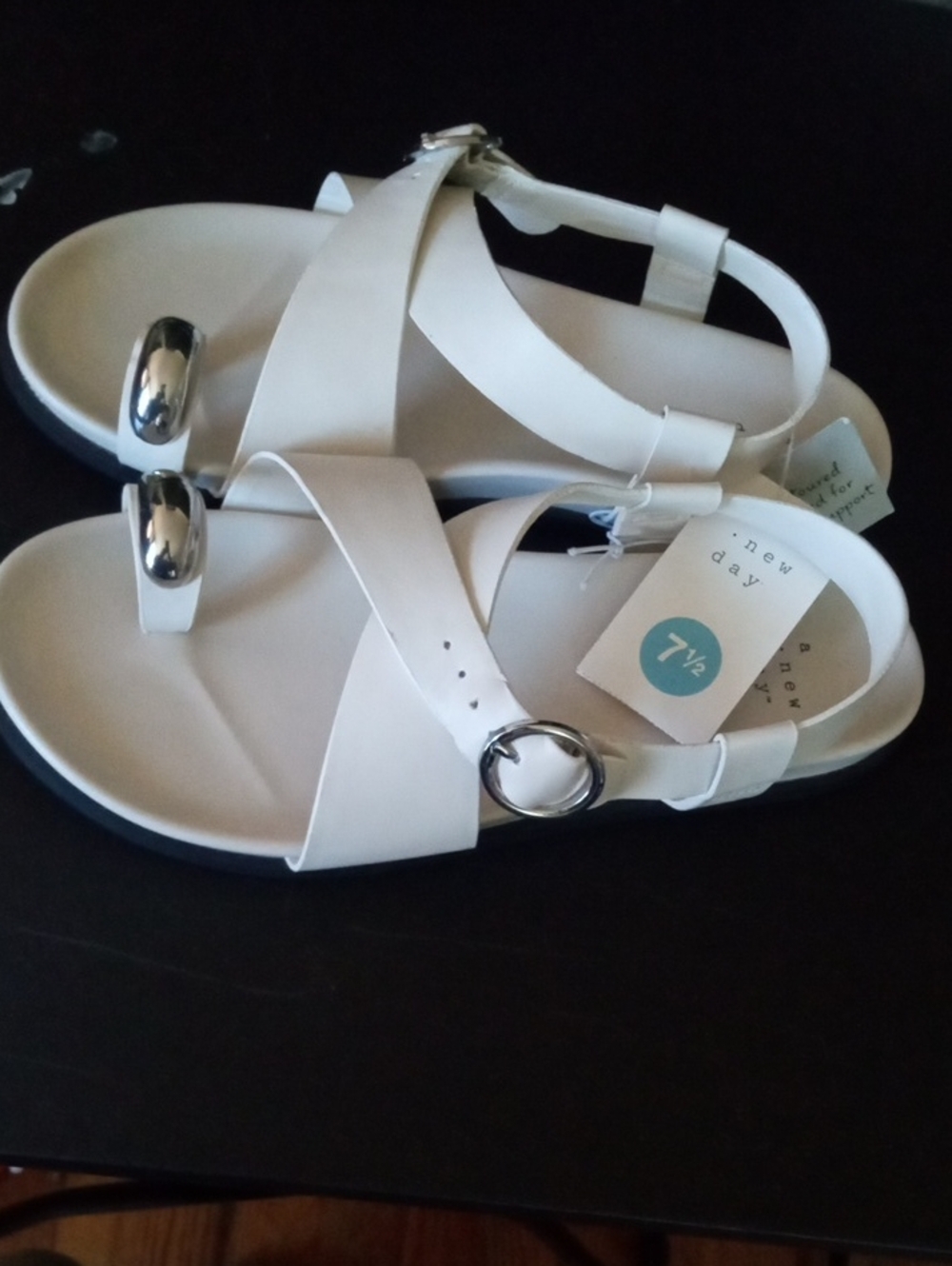 A New Day Penelope Toe-Ring Footbed Sandals 7.5